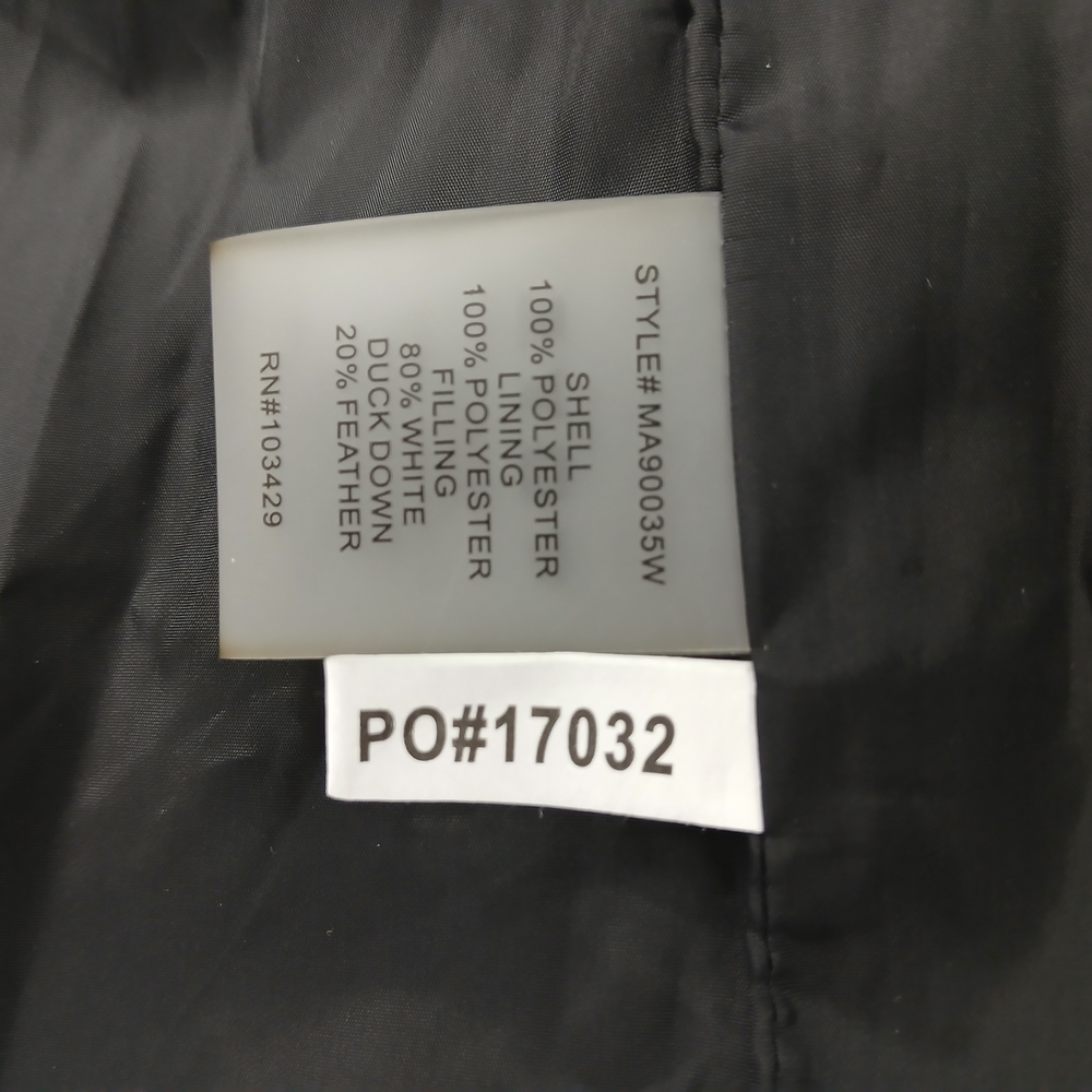 ANORAK Women's Shiny Black Long Puffer Vest - Picture 11 of 12